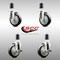 Service Caster 4 Inch 316SS Black Poly Swivel 1-5/8 Inch Expanding Stem Caster Brake SCC, 2PK SS316EX20S414-PPUB-BLK-2-TLB-2-158 - alternate 4
